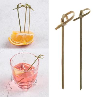 100pcs Household Disposable Cocktail Picks Bar Tool Party Decoration Bamboo Knot Skewers Kitchen & Bar Barbeque Bamboo Knot