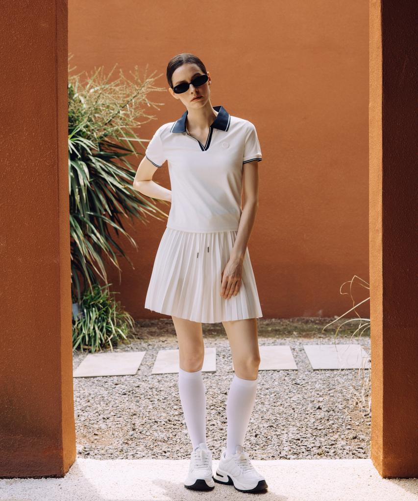 OBER GOLF Summer Essential Pleated Skirt (White)