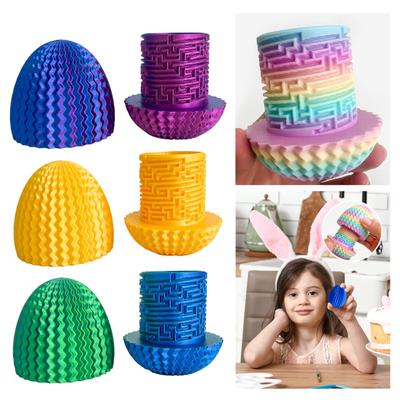 3D Printed Dragon Egg Toy Egg Shaped Maze Gift Box with Hidden Compartment Educational Stress Relief Puzzle Egg Birthdays Easter Present