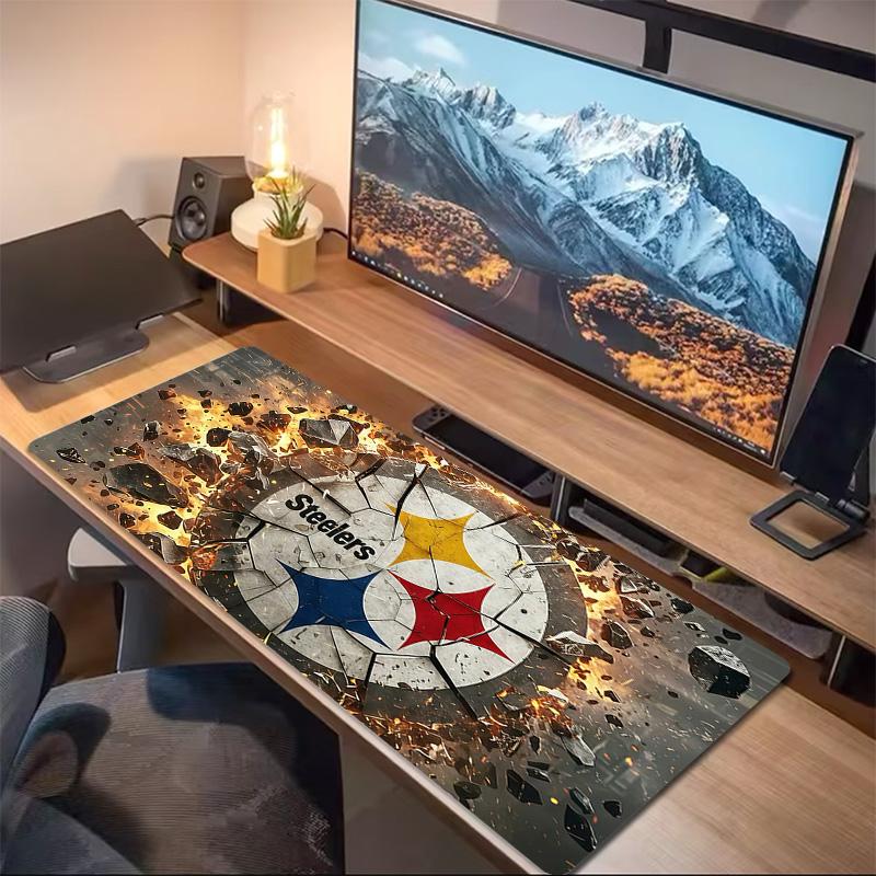 Pittsburgh Steelers3 Print Cushion Non-slip Laptop Tablet Big Mousepad XXL Mat Mini PC Playmat With Lock edge