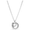 New Infinite Loop Family Eternal Pendant Women Necklace Silver 391455C01