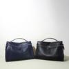 Zipper Premium Messenger Bag First Layer Cowhide Commuting Texture Shoulder Bag Solid Color Buckle Design
