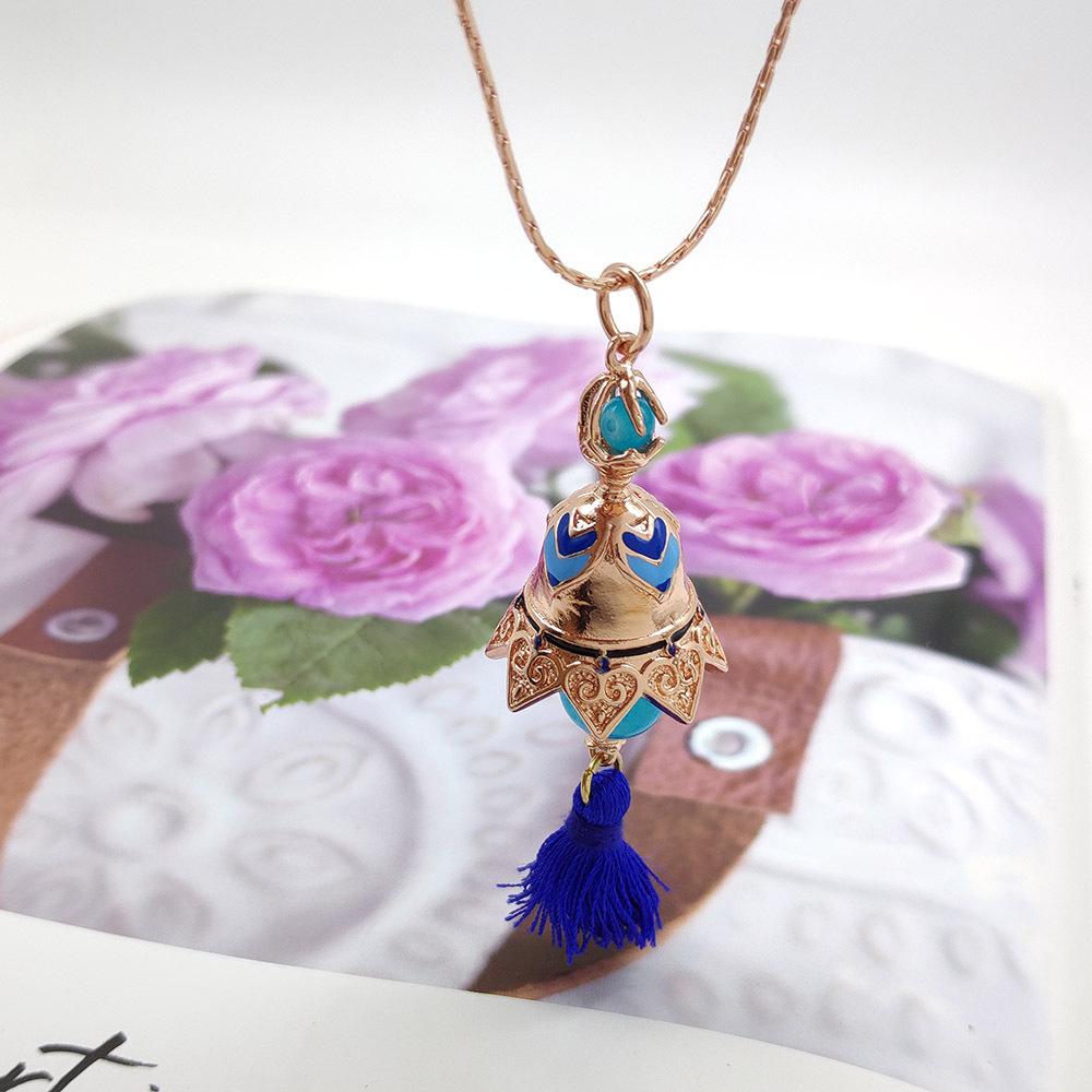 Scaramouche Bell Pendant Necklace Jewelry Cosplay Accessories Xmas Gift