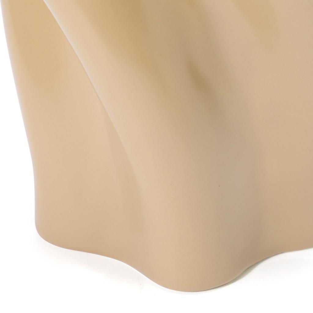 Francfranc Ceramic Twist Flower Vase, Large, Beige, Stylish and Cute