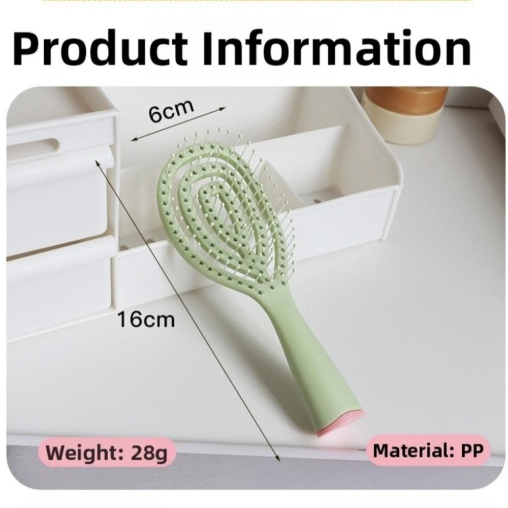 Oval Shape Detangling Hair Brush Hollow Out Scalp Massage Comb New Hair Comb All Hair Types