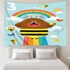 Bee's Rainbow Adventure Tapestry Hanging for Bedroom,Livingroom, Playroom,Decor Art Room Wall Tapestry Holiday and Birthday Gifts