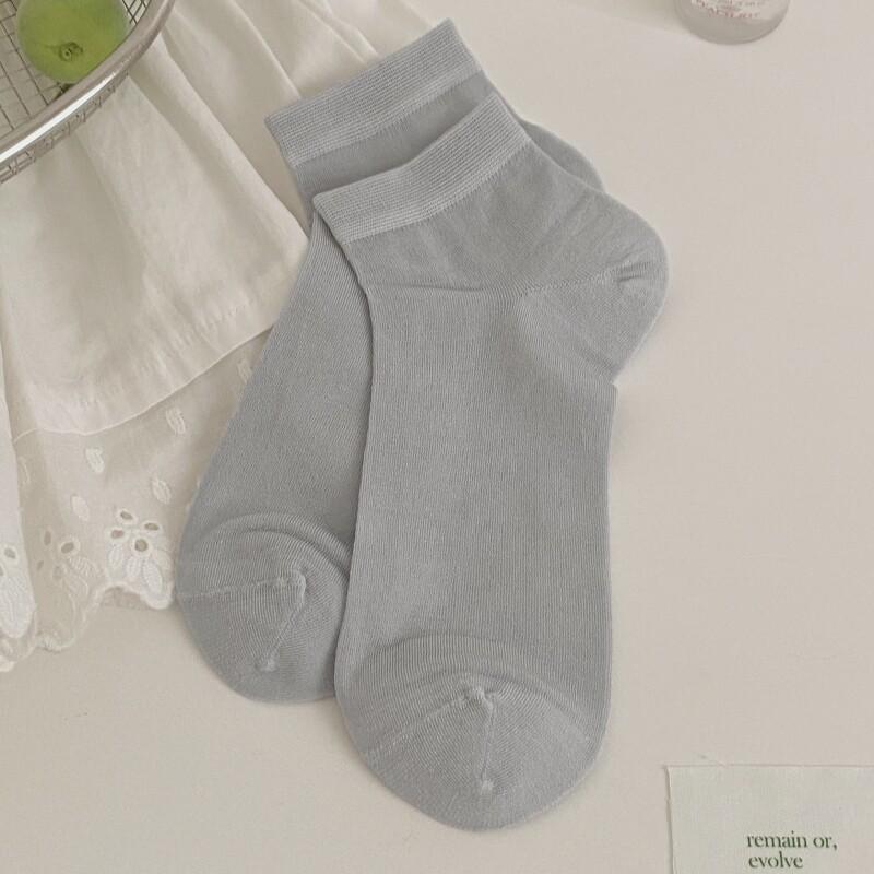 Maulbeerseide Socken Damen Sommer Dünn Atmungsaktiv Und Kühl Basic Socken Weich Wachsig Schweißabsorbierend Einfarbig Knochenlos Kurze Socken