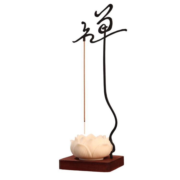 Inverted Sandalwood Agarwood Zen Incense Holder, Creative Chinese Indoor Burner