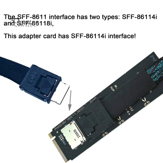 

U.2 SSD PCI-E NGFF Adapter Card High-Speed ​​Interface Universal Easy to Use PCIe 4.0 M.2 to SFF-8612 U.2/U.3 Adapter Card Card A
