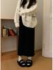 Tassel Knit Over-Knee High Waist Slim Wool Skirt with Matching Sweater