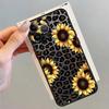 Funda Back Phone Cover Case for iPhone 17 Pro Max 15 14 7 8 SE 13 Mini 11 Air XS XR 16 Plus 12 Leopard-patterned Sunflower