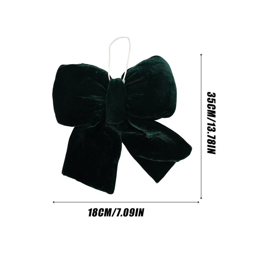 S/M/L Christmas Velvet Bow Pendant Wall Large Bowknot Decor Wedding Party DIY Craft Bowknot Gift Festival Atmospheric Decoration