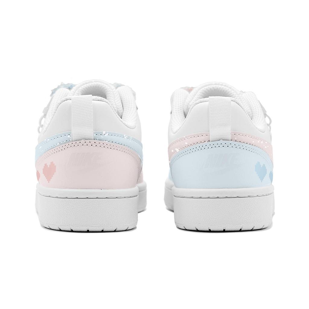 Nike Court Borough Low top Skateboard Shoes GS Pink Blue BQ5448-100(TeamS-S-BOX)