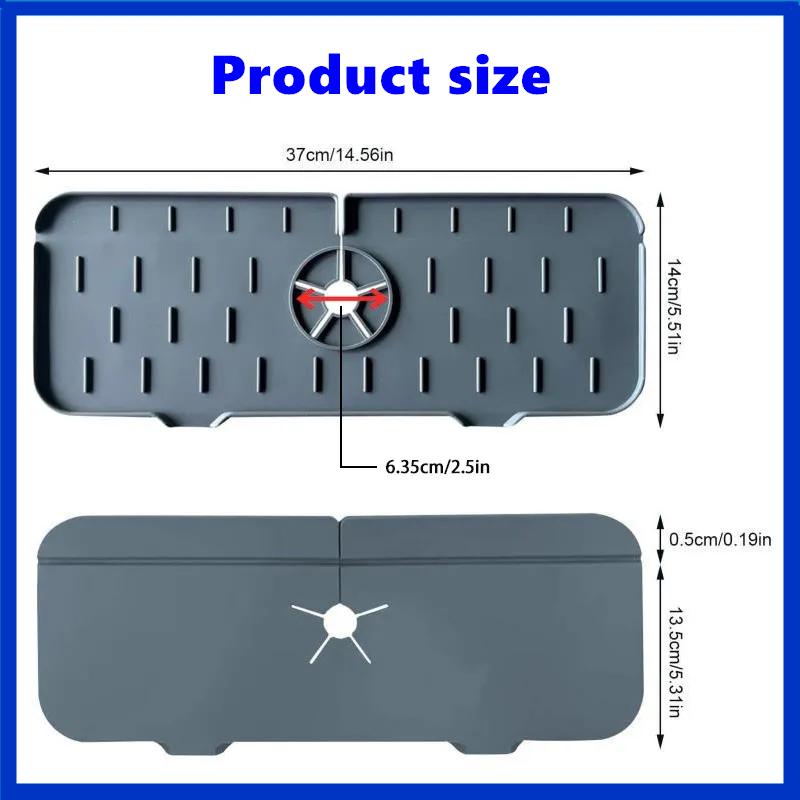 Kuchyňská silikonová podložka pod vodovodní baterie Vlnky na vodovodní baterie Vodovodní podložka Podložka na velké dřezy Ochranná podložka na pracovní desku Koupelnové doplňky