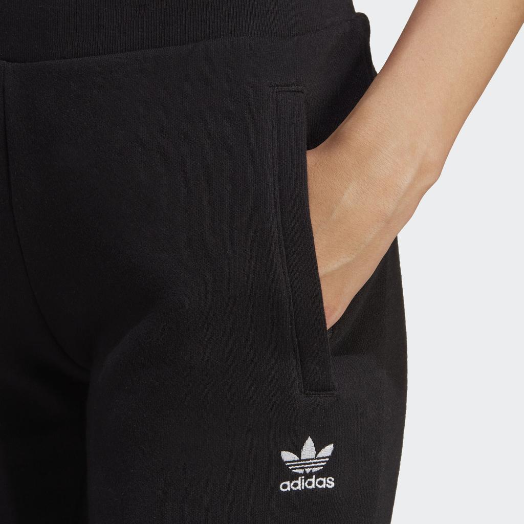 Adidas Originals Trefoil Logo Print Slim Joggers Women Bottoms Black IA6479