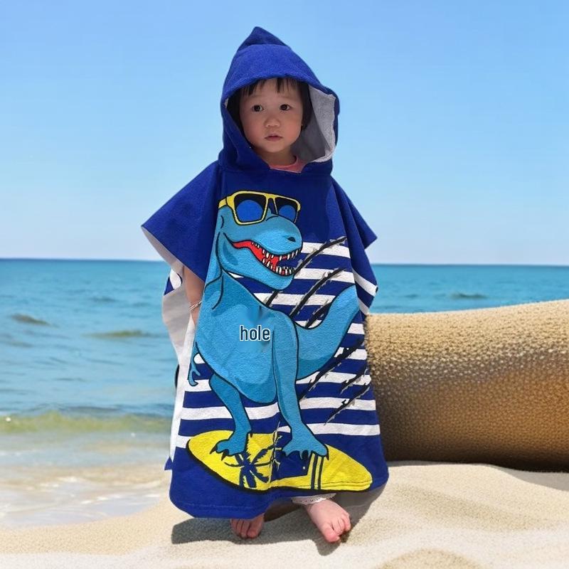 Children's Microfiber Hooded Bath Towel Cloak - Quick-Dry & Absorbent