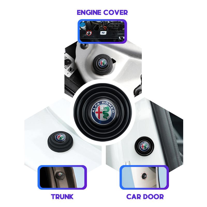 2026 Hot Sticker 4/8/12Pcs Car Door Anti-shock Pad Anti-noise Buffer Gasket Auto Interior For Alfa Romeo 147 159 156 GT Spider G