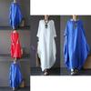 Chic Women Boho Cotton Linen Loose Long Sleeve Maxi Beach Blouse Casual Dress With Timeless Design