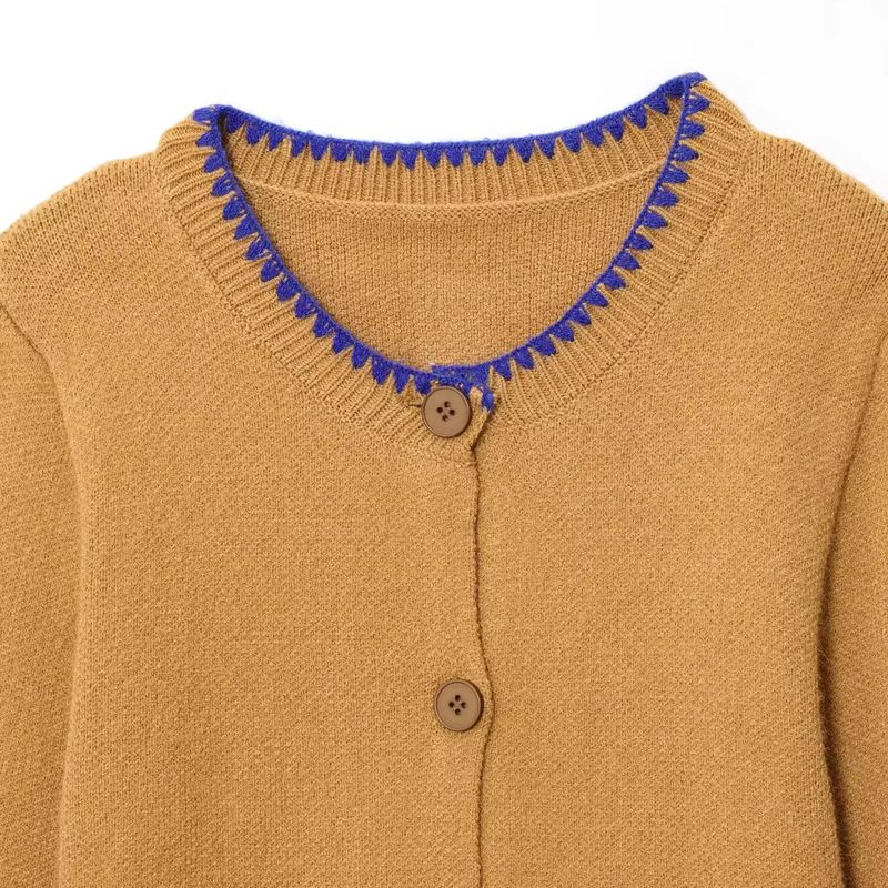 Araltay New Arrival Fashion Style Women's Clothing Contrast Color Embroider Knitting Jacket 2142105 2142102