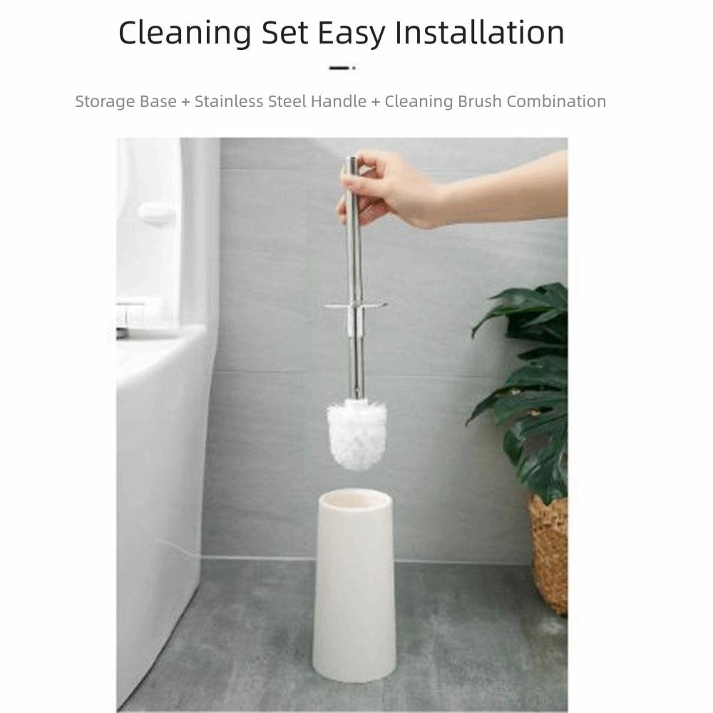 Stainless Steel Toilet Brush Set Deep Cleaning Toilet Cleaning Brush Hotel