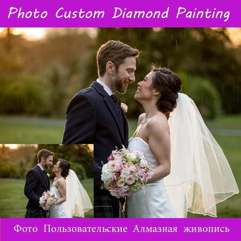 Photo Custom Diamond Painting 5D DIY Picture Rhinestones Full Round Embroidery Cross Stitch Art Kit Home Decor Diy Gift