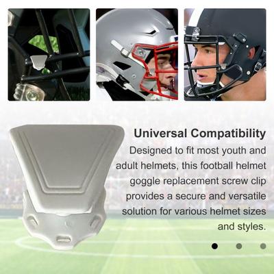 2 Sets Football Helmet Visor Clips Football Helmet Screws Fasteners Easy Install Football Helmet Visor Screws Accessories for Football Enthusiasts