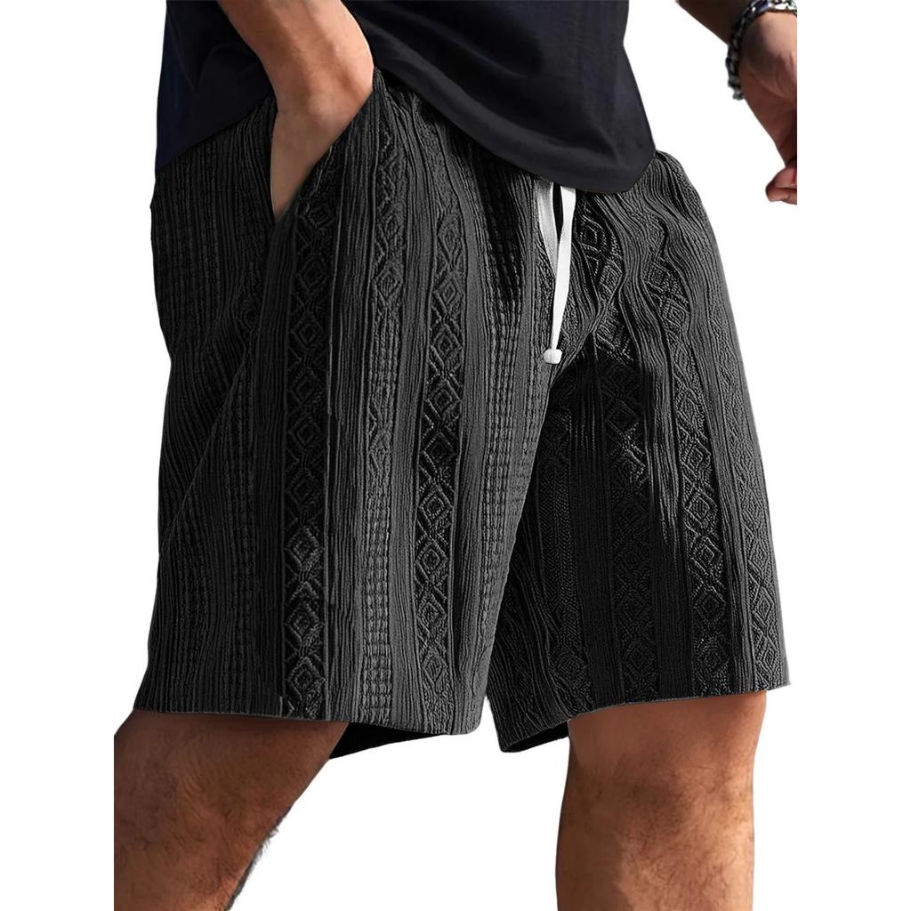 Men's Casual Textured Loose Five-inch Length Shorts - Men's Comfortable Sports Breathable Shorts