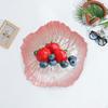 3Pcs Flower Shaped Glass Plate Trinket Dish Vanity Decorative Tray Dinner Snack Holder for