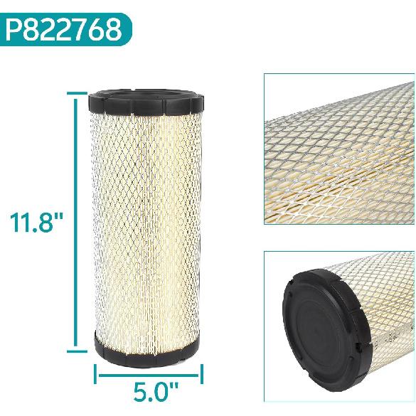 ca9246 Air Filter Kit P822768 P822769 Compatible with Donaldson Baldwin Air Filter RE68048 + RE68049, AF25553, AF25554, LAF8143, 46489, CA9246,