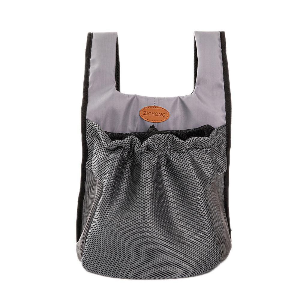 

Breathable Cat Carrier Bag Mesh Cloth Pet Carrying Bag Pet Double Shoulder Bag Cat/Puppy Gray-S
