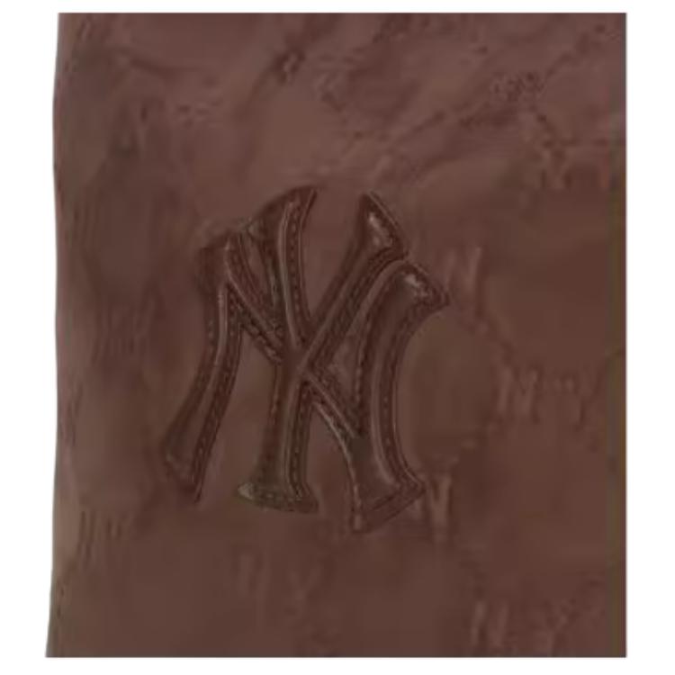 MLB 25FW New York Yankees Sports Leisure Fashion All Over Print Polyester Shoulder Crossbody Bag Women bags Brown 3ABMMC25N-50BRD