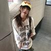 2KWEIRD Japanese Y2k Letter Print T-shirt 2000s Style Long Sleeve T Shirt Vintage Harajuku White Loose Tops American Retro 90s