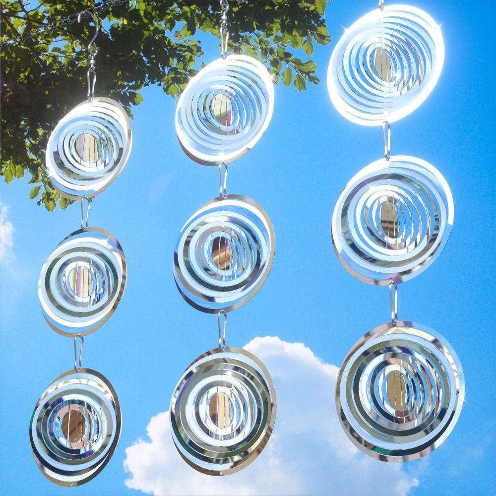 Reflective Metal Bird Repellent Spinner Reflective Wind Spinner  Outdoor Decoration