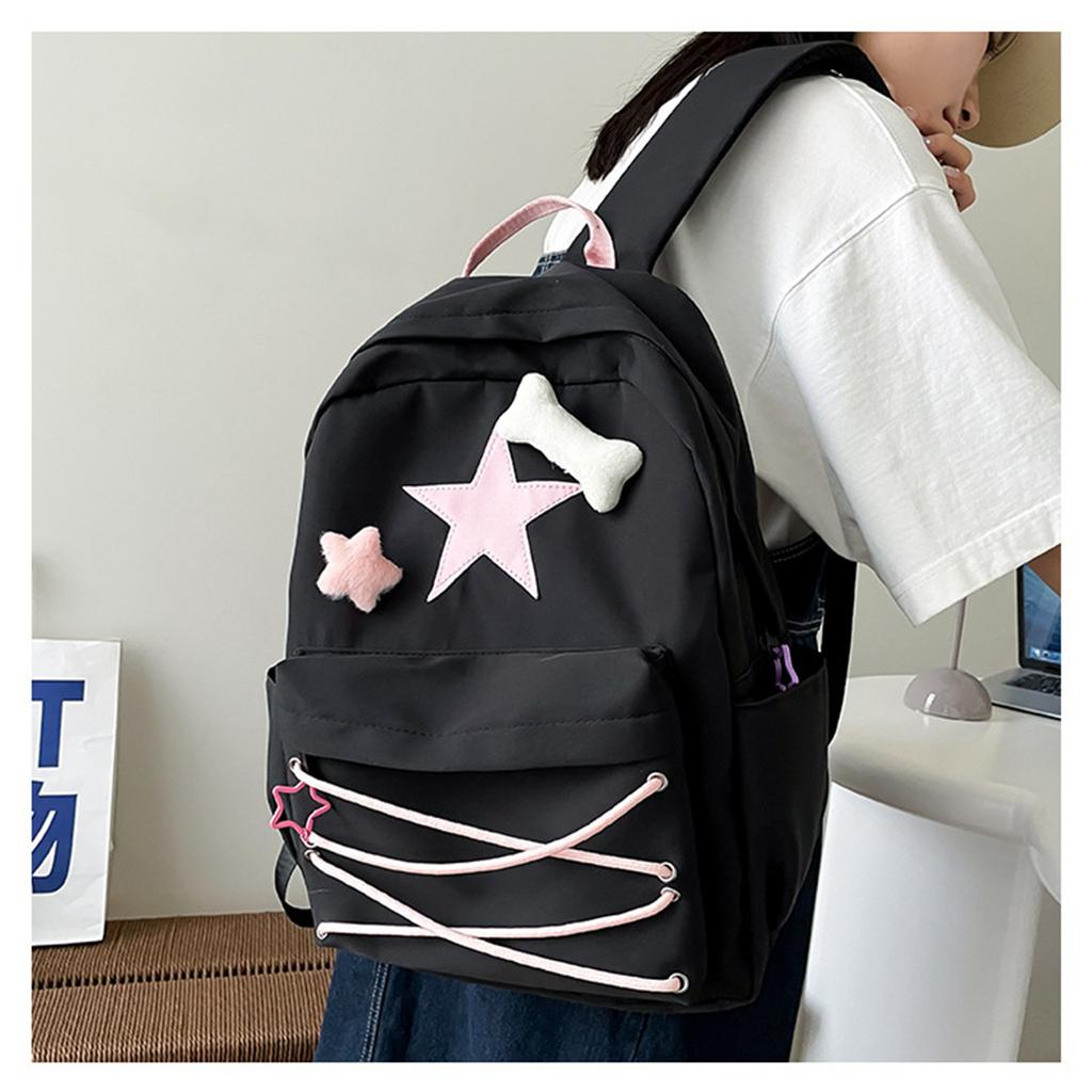 Rucksack School Book Bag Fashion Bookbags for Girl Versatile Backpack Double Strap Shoulder Bag Pack Travel Bag