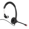 Telephone Headset Noise Cancelling Comfortable Single Ear Communication Headset for PC Computers Black
