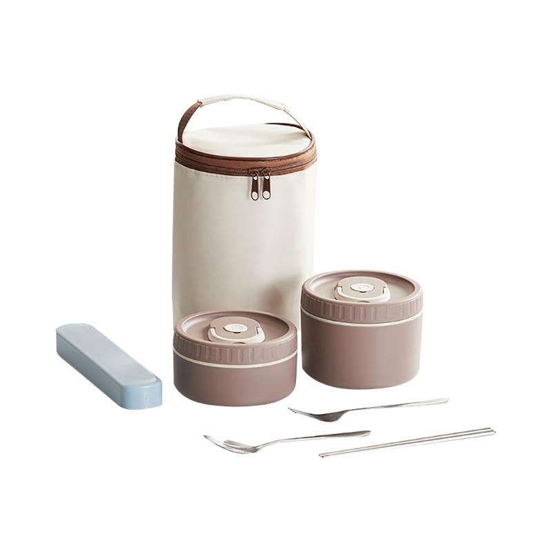 304 Nonrust Steel Lunch Box Set Thermal Insulated Meal Preps Container With 4 Stackable Compartments For Work Picnics Travel