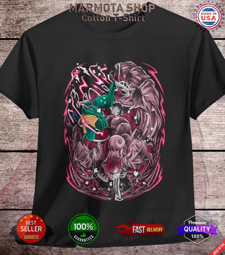

Gaara Rock Lee T-Shirt Naruto Madara Sasuke Kakashi Anime Unisex Tee Shirt Manga M