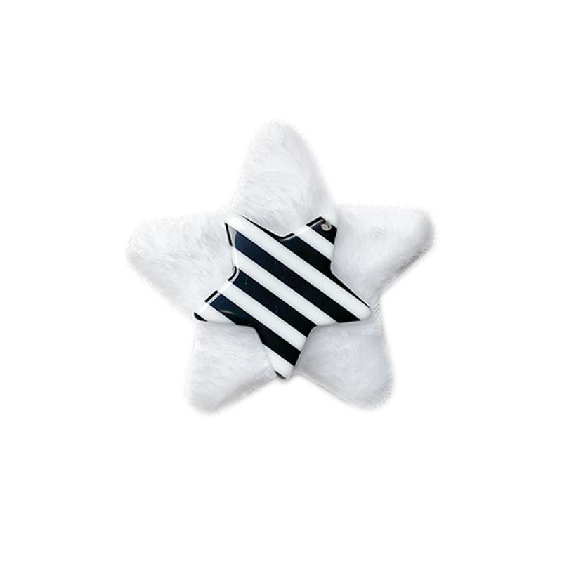 Paste Type Retractable Mobile Phone Holder Back Paste Airbag Desktop Online Class Bracket Plush Pentagram Niche Wind