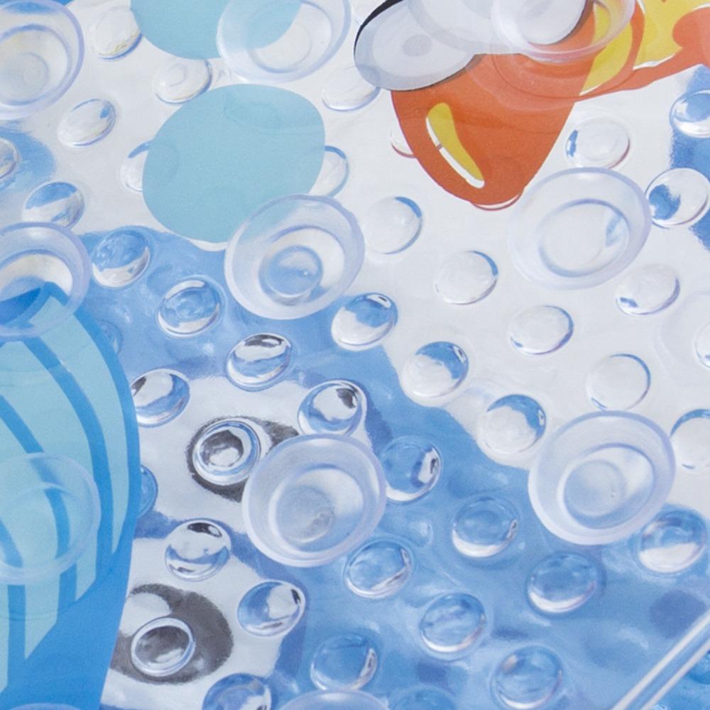 1PC 70x39 Cm Bathroom Carpet Deep Sea Fish Shape Bath Mat Non Slip Shower Mat with Suction Cups for Kids Bathtub Bathroom Rug