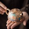 Dunhuang merchandise one pot two cups tea set gilt ceramic Xishi pot high-end tea set gift