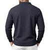 Men's Knit Long Sleeve Shirt Breathable Business Casual