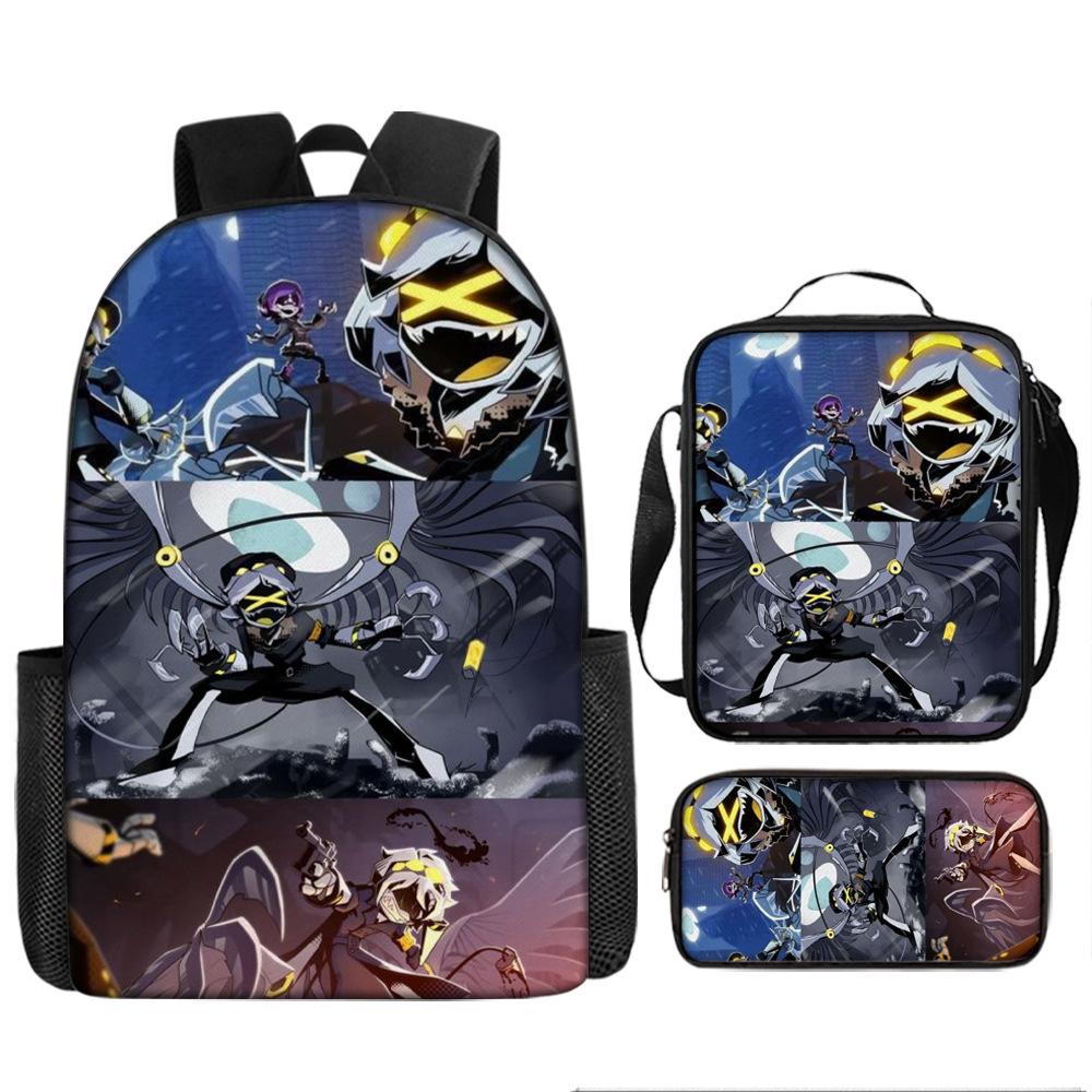 Inorganic Killer Children's School Bag Backpack Murder Drones Elementary School Cartoon Backpack Three-piece Set