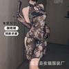 Cheongsam sexy sexy underwear retro hollowed out beautiful back pure desire temptation free skirt uniform suit