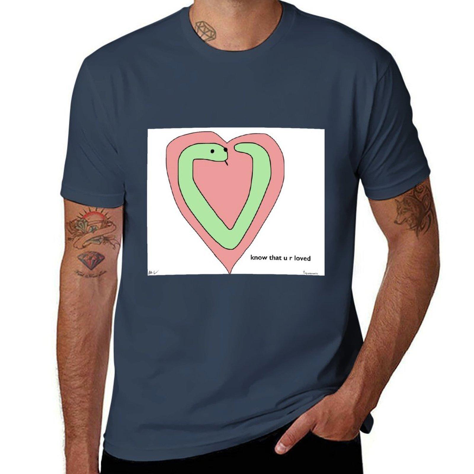 Snek Heart Tiny Snek Comics TShirt Outdoor Sports Lightweight Tee S