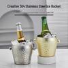 304 Stainless Steel Hammered Gold Ice Bucket