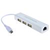 3 Port Micro HUB to RJ45 USB 2 Network Ethernet Adapter for Android