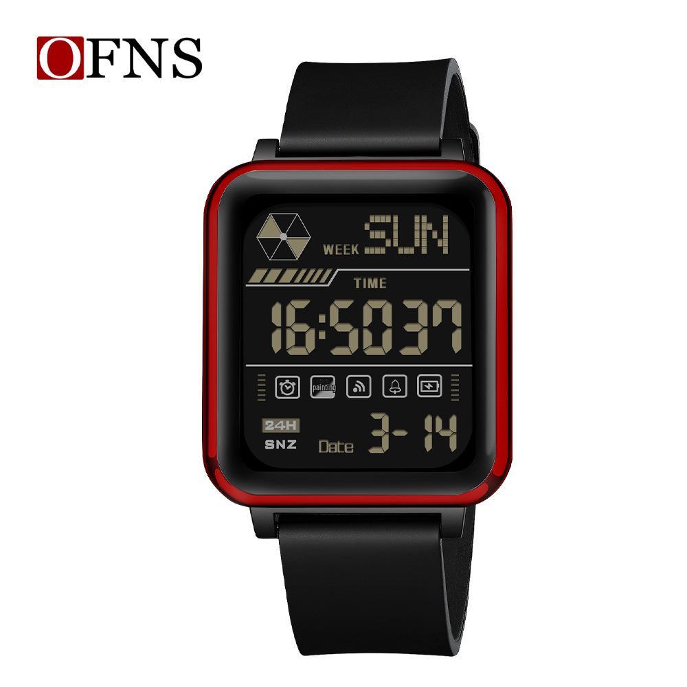 Sanda Luminous Square Multi-function Waterproof Watch for Youth - Fashionable, Unisex, Ideal for Students