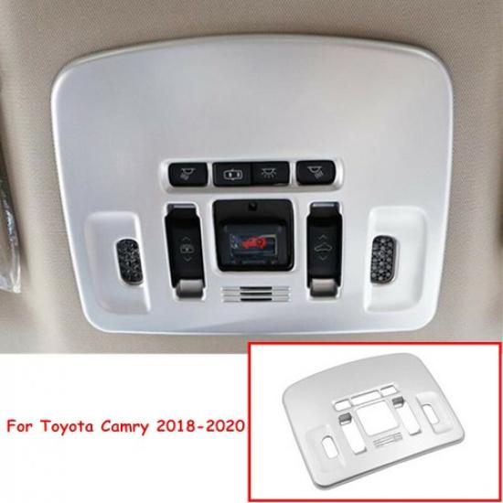 Silver Front Reading Light Lamp Cover Trim For Toyota Camry 2018 2019 2020 2021