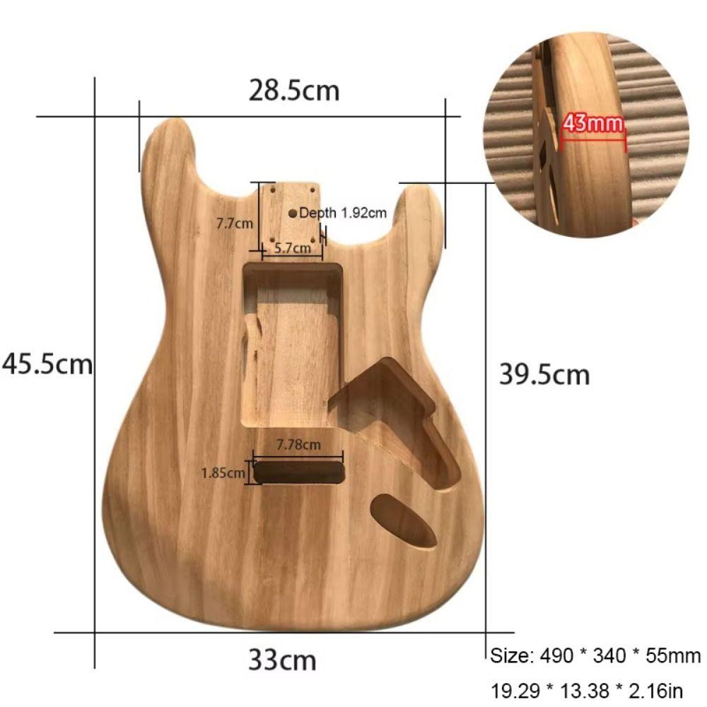 2026 Corpo a Barile per Chitarra Lucidato Tipo di Legno Durevole Parti per Chitarra Elettrica Acero Facile da Installare Materiale a Secchio per Chitarra Elettrica