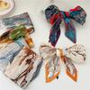 70cm Crumpled Scarf Kerchief Print Square Scarves Women DIY Hair Band Ribbon Headscarf Bandanas Headband Neck Wraps Neckerchief
